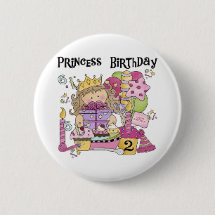 Party Prinzessin 2. Geburtstagsgeschenke Button