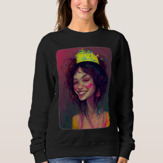 Party Prinzessin Krone Feier Spaß Junggesellinnena Sweatshirt