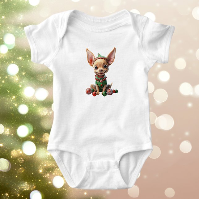 Party Pup Christmas Hund Baby Bodysuit Baby Strampler (Von Creator hochgeladen)