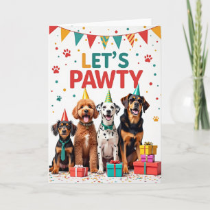 Party Pups Geburtstagskarte Karte