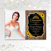 Party Quinceanera mit Foto - Rustikale Sonnenblume