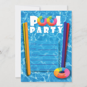 Party-Reflektionen des Pools Einladung