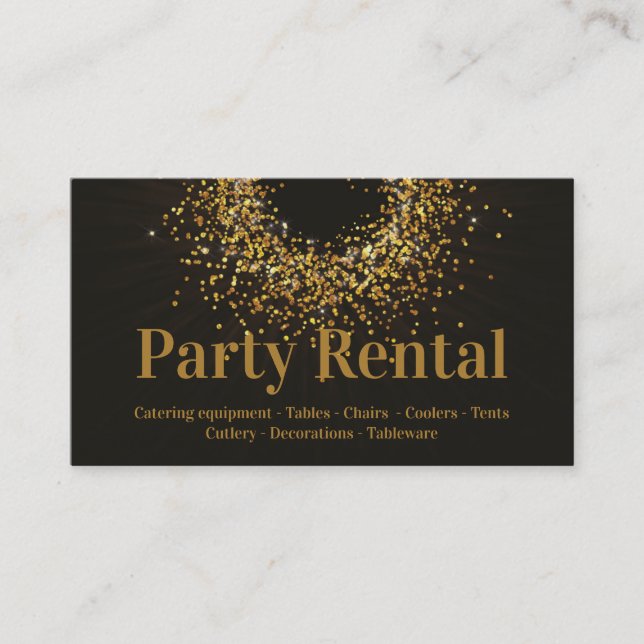 Party Rental Tableware Star Circle Dunkelbraun Visitenkarte (Vorderseite)