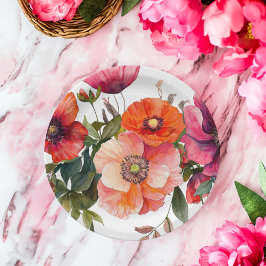 Party Rosa und Rot Pappteller