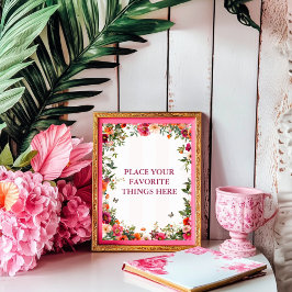 Party Rosa und Rot Poster