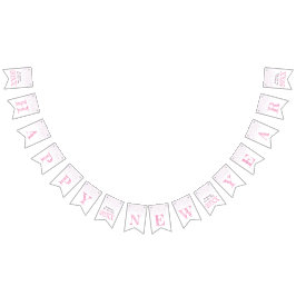 Party-Rosen-Rosachampagner des glücklichen neuen Wimpelkette