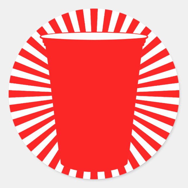 Party Runder Aufkleber (Vorderseite)