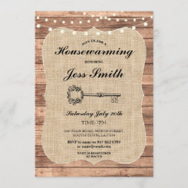 Party Rustic Wood Burlap GRILLEN Einladung