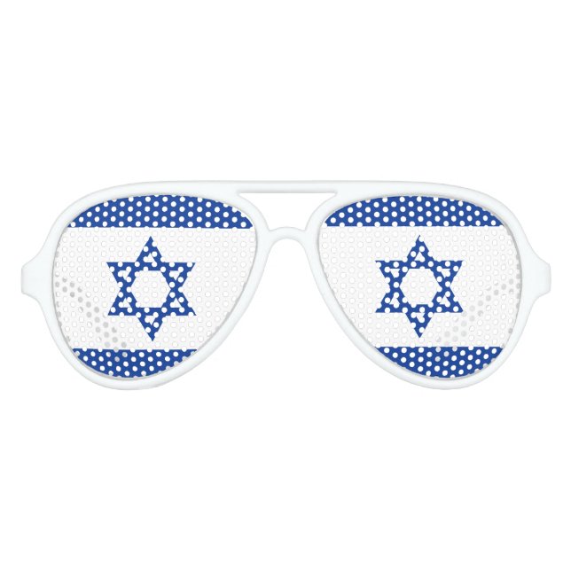 Party-Schattierungen unter israelischer Flagge Partybrille (Vorderseite)