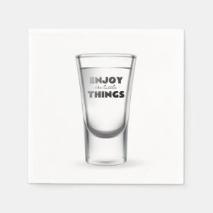 Party-Schiebeglas mit Text Serviette