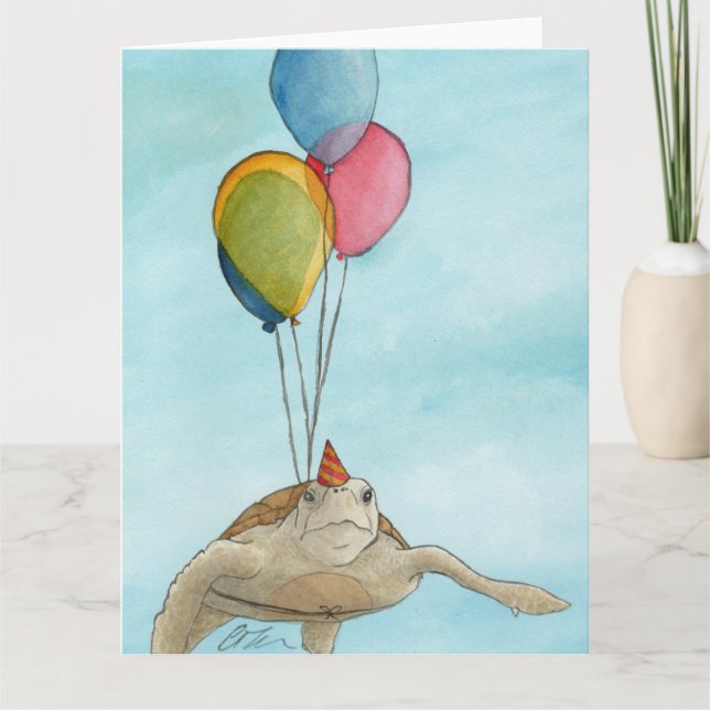 Party: Schildkrötengrüße Karte 8.5"x11" (Vorderseite)