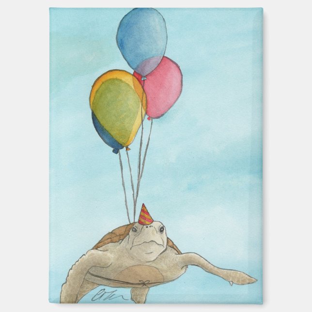 Party: Schildkrötenmagnet 2.5"x3.5" Magnet (Vorderseite)