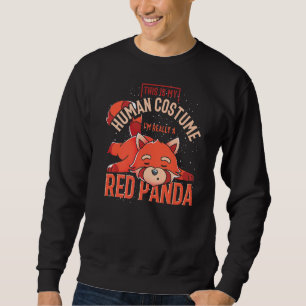 Party-Schlafzimmer Tierroter Panda 1 Sweatshirt