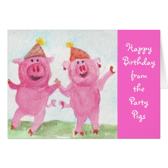 Party-Schweinwunsch Sie alles Gute zum Geburtstag Karte