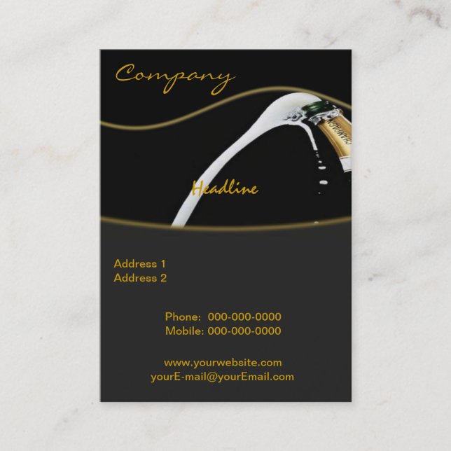 Party Service Business Card Visitenkarte (Vorderseite)