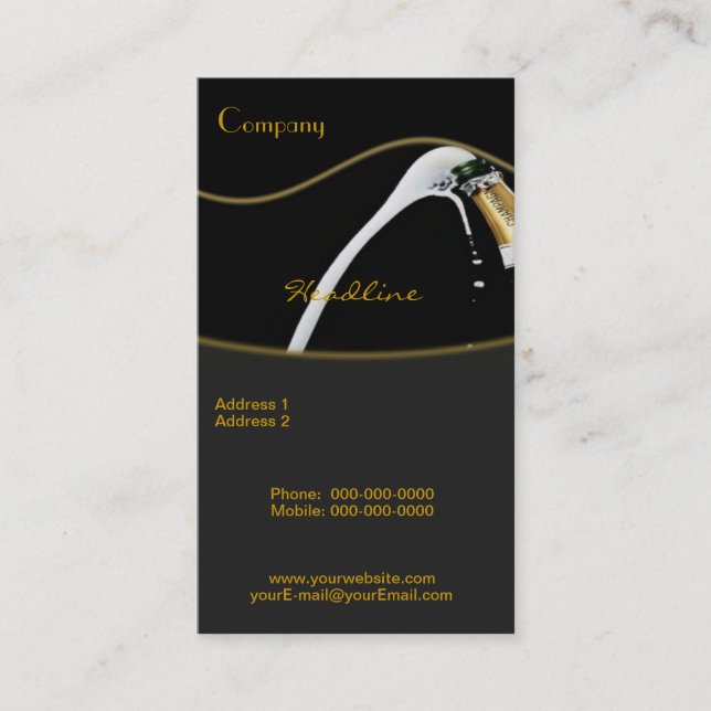 Party Service Business Card Visitenkarte (Vorderseite)