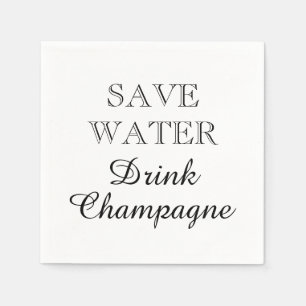 Party-Servietten für WASSER-GETRÄNK-CHAMPAGNE gere Serviette