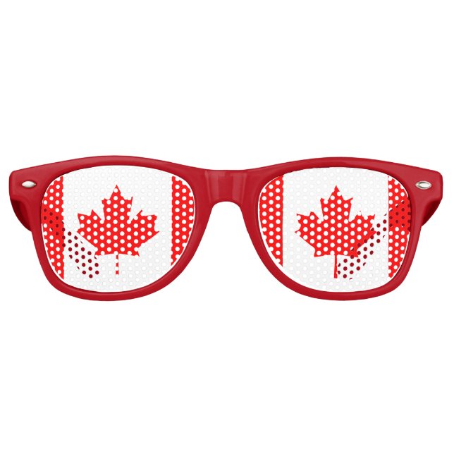 Party Shades & Canada Sunglasses / Kanadische Flag Partybrille (Vorderseite)