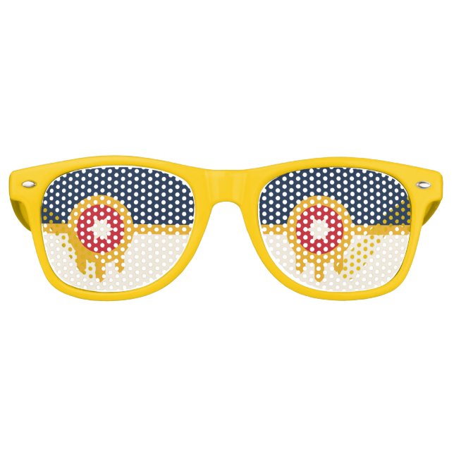 Party Shades Sonnenbrille, Flagge von Tulsa, Oklah Partybrille (Vorderseite)