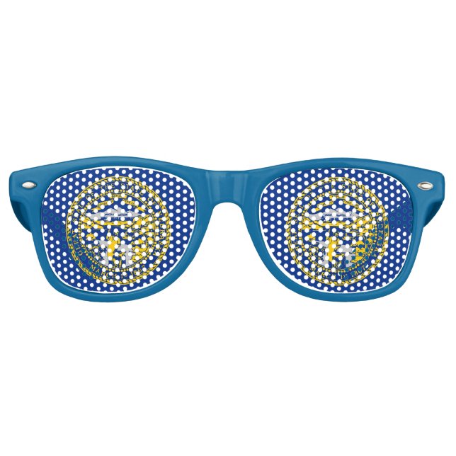 Party Shades Sonnenbrille mit der Flagge Nebraskas (Vorderseite)