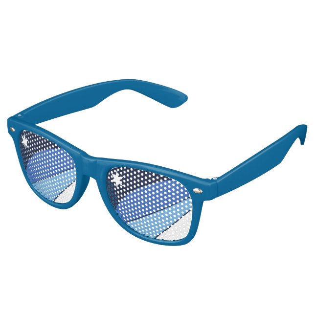 Party Shades Sonnenbrille mit Flagge von Columbia, (Schrägansicht)