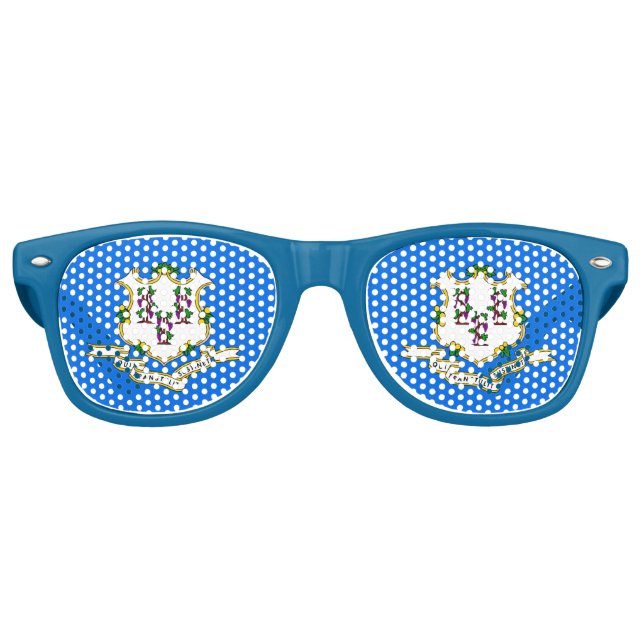 Party Shades Sonnenbrille mit Flagge von Connectic (Vorderseite)