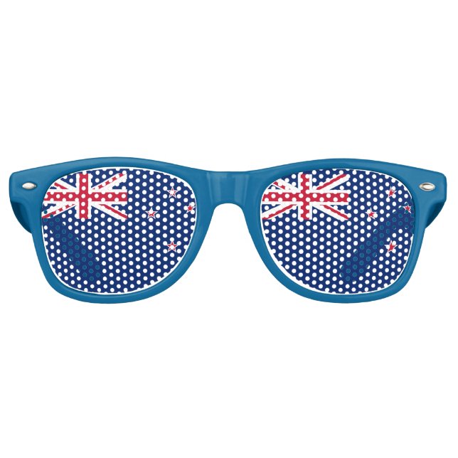 Party Shades Sonnenbrille mit neuseeländischer Fla (Vorderseite)