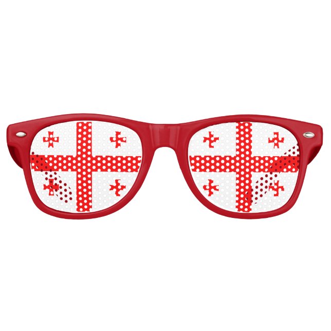 Party Shades Sonnenbrillen mit georgischer Flagge (Vorderseite)
