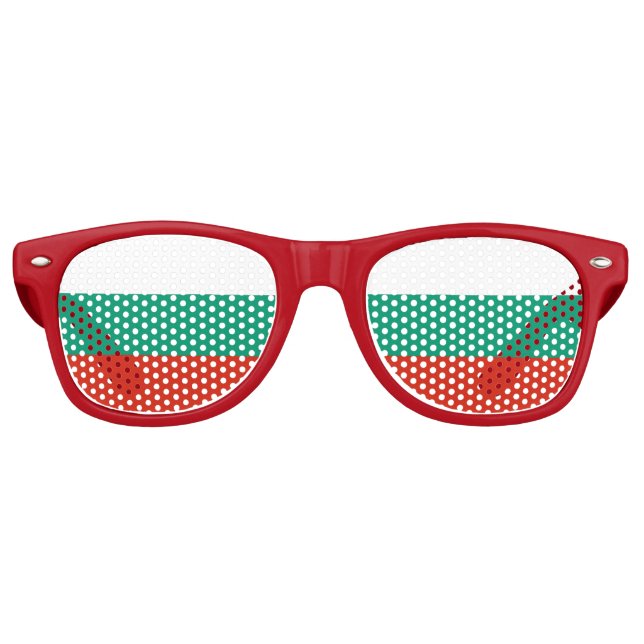 Party Shades Sunglasses - Flagge Bulgariens Partybrille (Vorderseite)