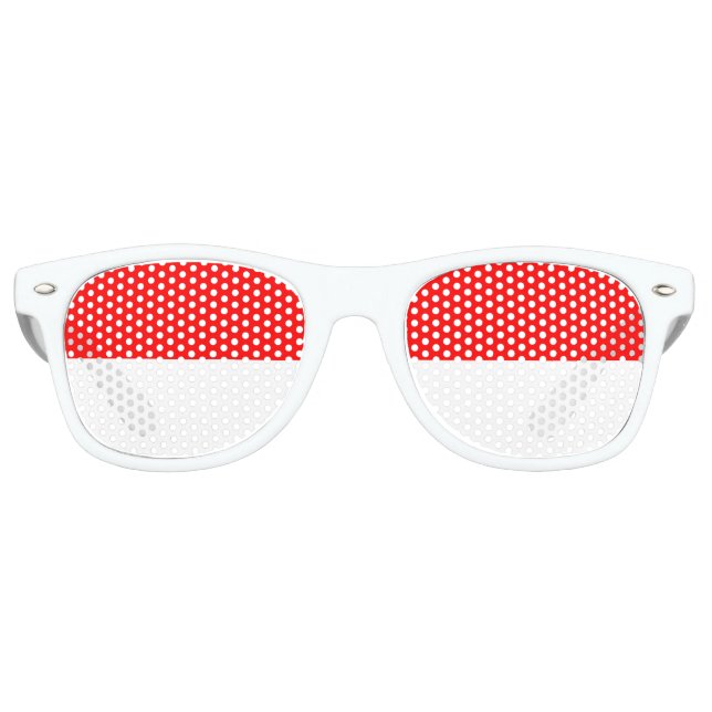 Party Shades Sunglasses - Indonesische Flagge Partybrille (Vorderseite)