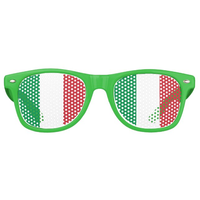 Party Shades Sunglasses - italienische Flagge Partybrille (Vorderseite)