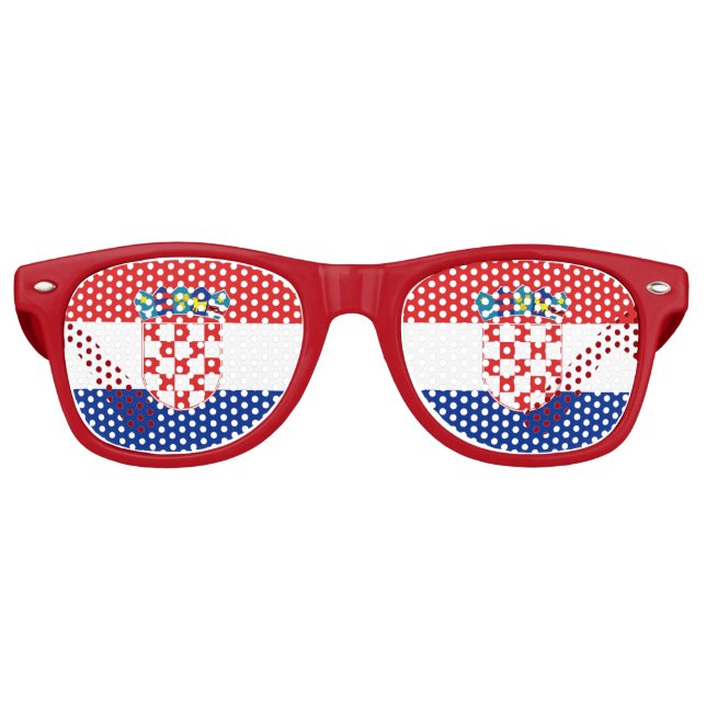 Party Shades Sunglasses - Kroatien-Flagge Partybrille (Vorderseite)