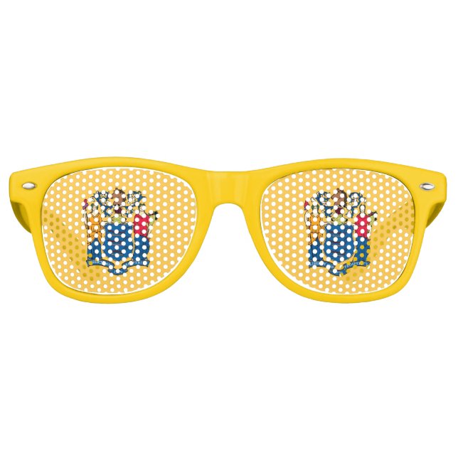 Party Shades Sunglasses mit Fahne von New Jersey Partybrille (Vorderseite)