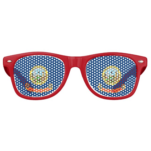 Party Shades Sunglasses mit Flagge von Idaho, USA Partybrille (Vorderseite)