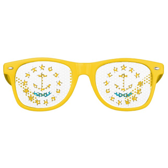 Party Shades Sunglasses - Rhode Island Staatsflagg Partybrille (Vorderseite)