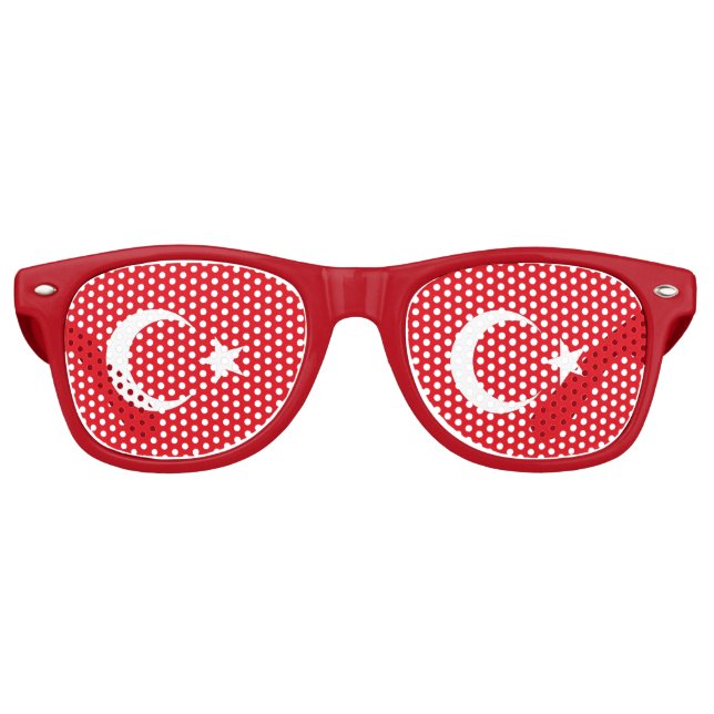 Party Shades Sunglasses - Türkische Flagge Partybrille (Vorderseite)