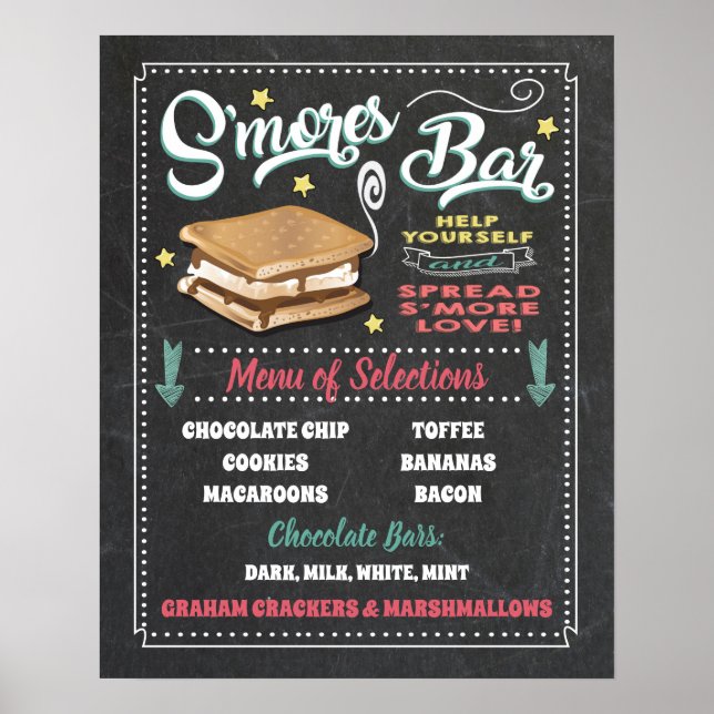 Party-Signatur des "S'mores"-Bar Poster (Vorne)