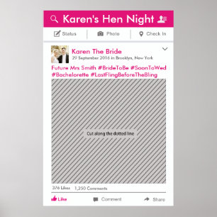 Party "Social Media"-Rahmen Foto-Stand Proster-Pos Poster