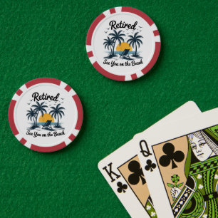 Party Sommer Ruhestand Wir sehen uns am Strand Pokerchips