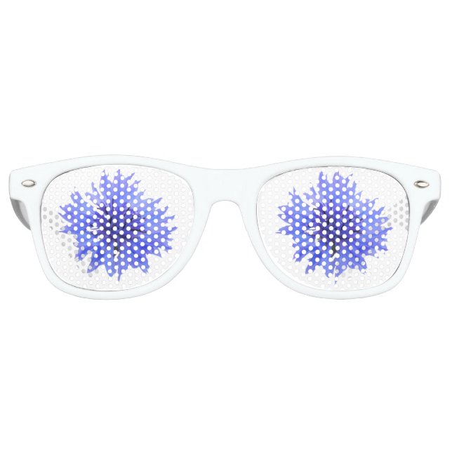 Party Sonnenbrille - blaue Maisblume (Vorderseite)