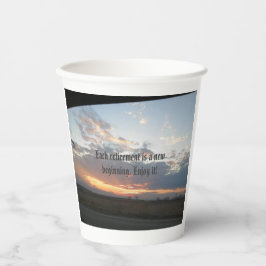 Party-Sonnenuntergang Neuanfang-Becher Pappbecher