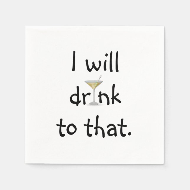 Party Spaß mit Martini Serviette (Vorderseite)