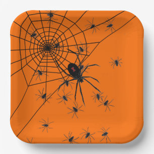 Party Spiders Paper Plate Pappteller