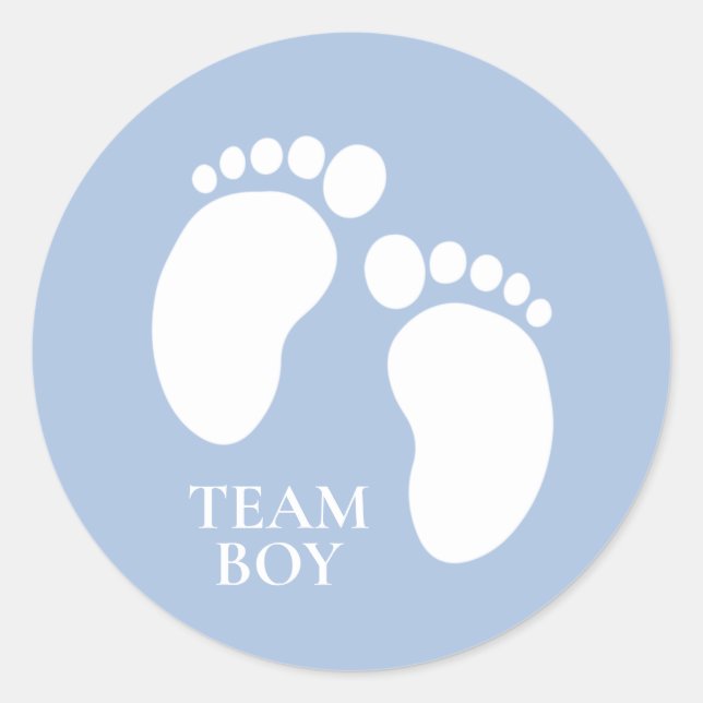 Party-Spieldekoration von Team Boy Gender Runder Aufkleber (Vorderseite)