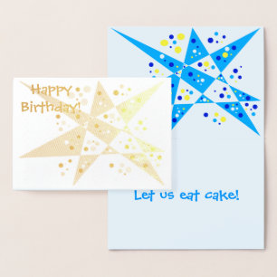 Party Star und Punkte Abstract Alles Gute zum Gebu Folienkarte