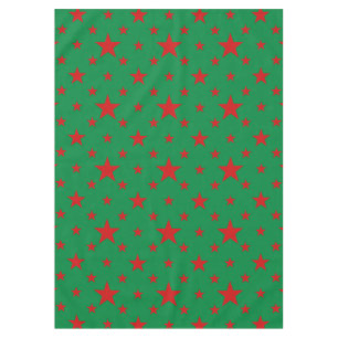 Party Stars Red auf Green Tischdecke