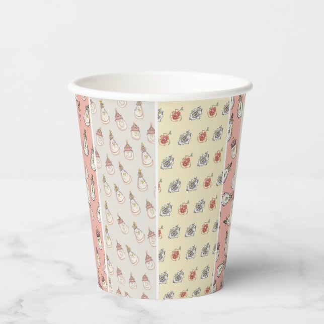 Party-Stimmungsmuster Papier Becher (Vorderseite)