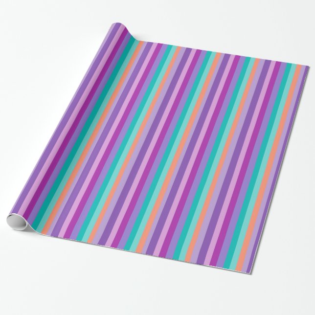 Party Streifen glänzendes Schleifpapier Geschenkpapier (Ungerollt)