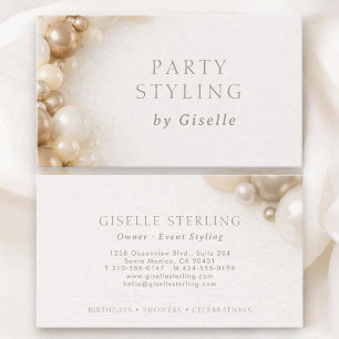 Party-Styling-Dekoration Visitenkarte