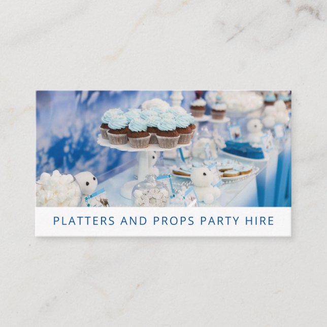 Party Supply Event Miete Visitenkarte (Vorderseite)